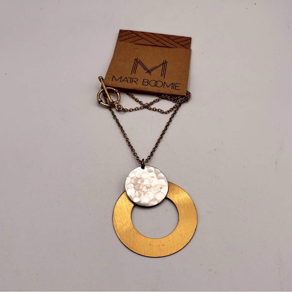 MIXED METALS LONG NECKLACE